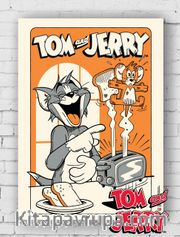 Ahşap Poster - Tom<br />Jerry - Jerry Toast (BK-TJ155) Lisanslı Ürün