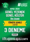 2020 KPSS Genel Yetenek Genel Kültür Ön Lisans Türkiye Geneli Deneme (1.2.3) 3'lü Deneme Seti