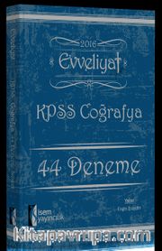 2016 Evveliyat KPSS Coğrafya 44 Deneme