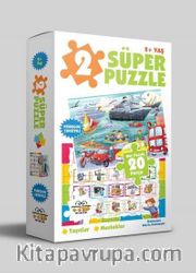2 Süper Puzzle Taşıtlar-Meslekler 20 Parça