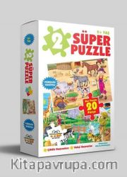 2 Süper Puzzle Çiftlik Hayvanları-Vahşi Hayvanlar 20 Parça