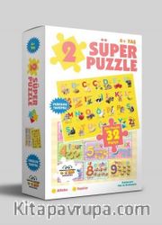 2 Süper Puzzle Alfabe-Sayılar 32 Parça