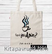 Askılı Bez Çanta - Friends - Coffe (BK-FR203) Lisanslı Ürün