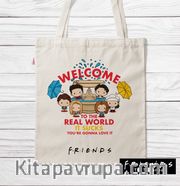 Askılı Bez Çanta - Friends - Welcome (BK-FR194) Lisanslı Ürün