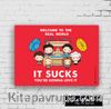 Ahşap Poster - Friends - Real World (BK-FR151) Lisanslı Ürün