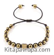 Gold Hematit Doğal Taş Bileklik (GH-99)