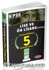 2016 KPSS Lise Ön Lisans Çözümlü 5 Deneme Sınavı 