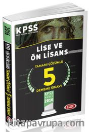 2016 KPSS Lise Ön Lisans Çözümlü 5 Deneme Sınavı 