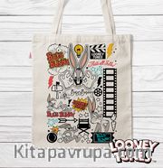 Askılı Bez Çanta - Looney Tunes - Bugs Bunny (BK-LT204) Lisanslı Ürün