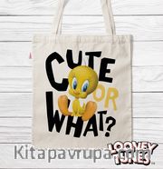 Askılı Bez Çanta - Looney Tunes - Cute or What? (BK-LT208) Lisanslı Ürün