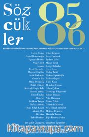 Sözcükler İki Aylık Edebiyat Dergisi Sayı:85-86 Mayıs-Haziran-Temmuz-Ağustos 2020