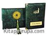 Nubuk Kumaş Kaplı ve Çantalı Yasin Kitabı Seti (Koyu Yeşil)
