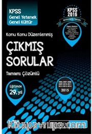 2016 KPSS Genel Yetenek Genel Kültür Konu Konu Düzenlenmiş Çıkmış Sorular
