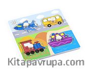 Montessori Ahşap Zeka Oyunları / w-Grip Parts Vehicles