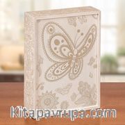 Sürgülü Ahşap Kutu - Kelebekler Mandala
