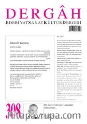 Dergah Edebiyat Sanat Kültür Dergisi Sayı:308 Ekim 2015