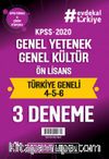 2020 KPSS Genel Yetenek Genel Kültür Ön Lisans Türkiye Geneli Deneme (4.5.6) 3'lü Deneme Seti