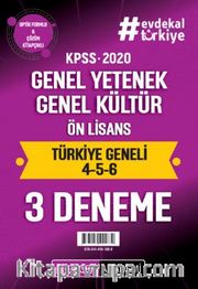 2020 KPSS Genel Yetenek Genel Kültür Ön Lisans Türkiye Geneli Deneme (4.5.6) 3'lü Deneme Seti