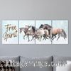 Full Frame 4 Parçalı Ahşap Poster - Hizalı Yerleşim - Free Spirit (FF-HY059)