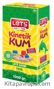 Lets Kinetik Kum 1000 gr. Yeşil Karton Kutu