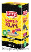 Lets Kinetik Kum 1000 gr. Siyah Karton Kutu