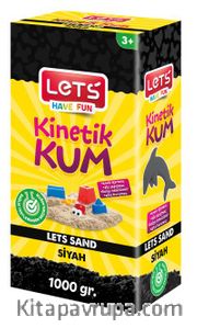 Lets Kinetik Kum 1000 gr. Siyah Karton Kutu