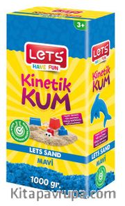 Lets Kinetik Kum 1000 gr. Mavi Karton Kutu