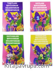 Çocuklar İçin Eğlenceli Eğitici Boyama Seti (4 Kitap)