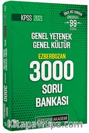 2021 KPSS Genel Yetenek Genel Kültür Ezberbozan 3000 Soru Bankası