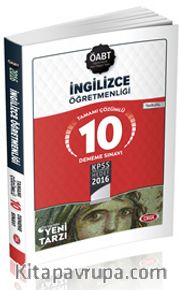 2016 KPSS ÖABT İngilizce Öğretmenliği Tamamı Çözümlü 10 Deneme Sınavı 