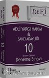 2016 Defi Adli Yargı Hakim ve Savcı Adaylığı Tamamı Çözümlü 10 Deneme Sınavı 
