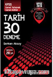 2016 KPSS Tarih 30 Deneme