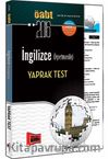 2016 ÖABT İngilizce Öğretmenliği Yaprak Test 