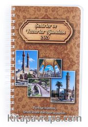 2021 Şehirler ve Yazarlar Ajandası - Renkli Spiralli (Büyük Boy)