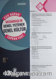 2015-2016 KPSS Genel Yetenek Genel Kültür Türkçe Çek Kopar Yaprak Test