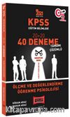 2021 KPSS Eğitim Bilimleri Ölçme ve Değerlendirme, Öğrenme Psikolojisi Tamamı Çözümlü 40 Deneme