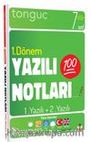 7. Sınıf Yazılı Notları 1. Dönem 1 ve 2. Yazılı