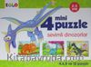 4 Mini Puzzle Sevimli Dinozorlar (2-3 Yaş)