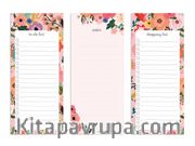 Çiçekli 3’lü Bloknot Seti (To-Do List, Market List - Notes)