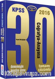 2016 KPSS Coğrafya-Anayasa Tamamı Çözümlü 30 Deneme