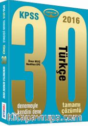 2016 KPSS Türkçe Tamamı Çözümlü 30 Deneme