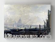 Full Frame Rulo Kanvas - Charles-François Daubigny - St Paul's from the Surrey Side (FF-KT025)