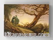 Full Frame Rulo Kanvas - Caspar David Friedrich - Two Men Contemplating the Moon (FF-KT023)