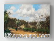 Full Frame Rulo Kanvas - Camille Pissarro - View from Louveciennes	(FF-KT013)
