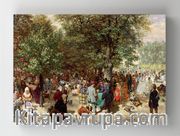 Full Frame Rulo Kanvas - Adolph Menzel - Afternoon in the Tuileries Gardens (FF-KT003)