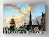 Full Frame Rulo Kanvas - Claude-Joseph Vernet - A Seaport (FF-KT038)