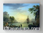 Full Frame Rulo Kanvas - Claude-Joseph Vernet - Sunset (FF-KT037)