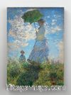 Full Frame Rulo Kanvas - Claude Monet - Woman with a Parasol (1875) Madame Monet and Her Son (FF-KT036)