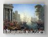 Full Frame Rulo Kanvas - Claude Lorrain - Seaport with the Embarkation of Saint Ursula (FF-KT029)
