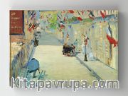 Full Frame Rulo Kanvas - Edouard Manet - The Rue Mosnier with Flags 1878 (FF-KT052)